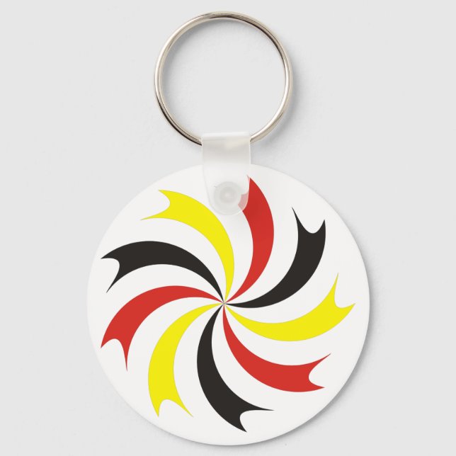 Kokardcockade Deutschland Tyskland Nyckelring (Framsida)