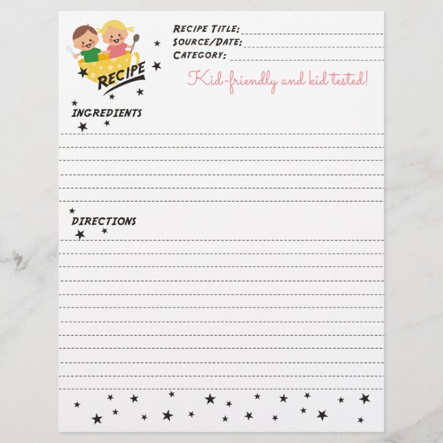 Kokare för tekopp, recept letterhead (Framsida)