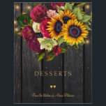 Kokboksdelare för Luxury elegant rustic guld<br><div class="desc">Samla in alla dina gamla familjerecept i en personlig-kokboksbindare! Ett skrivmanus för elegant faux guld-typografi på ett mörk brunt lingträ med elegant rustic stil solblommor och ro bouquet, sträng ljus och två gyllene hjärtan skapar en personlig-bok-kortdelare av anpassningsbar-pärmar. Det kan också vara en vacker present till din mormor, en bra...</div>