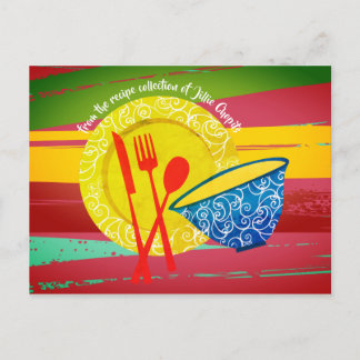 Kokbokskort för asiatisk matlagning vykort