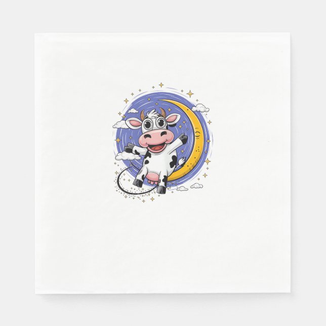 Kokbyglar över måne _1 pappersservett (Framsidan)