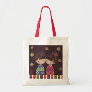 Kokeshi 夫 婦 Bag Tygkasse
