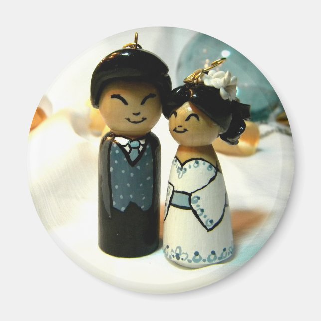 Kokeshi Bröllop II Magnet (Framsidan)