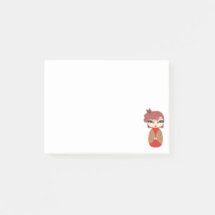 Kokeshi-docka Röda Post-it®-lappar 4 x 3 Post-it Block