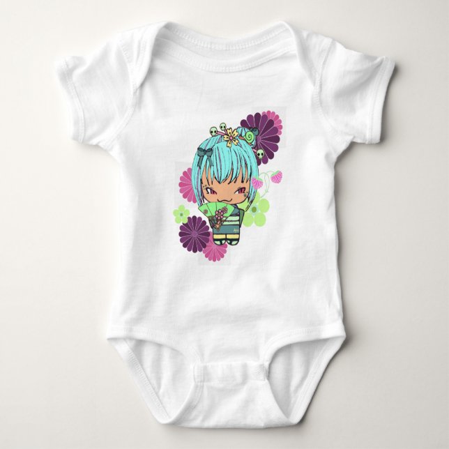 Kokeshi dockaMiao skjorta Tee Shirt (Framsida)