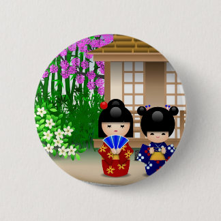 Kokeshi dockor och Teahouse Knapp