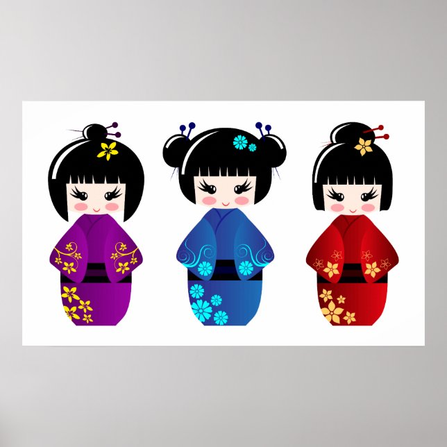 Kokeshi-dockor poster (Framsidan)