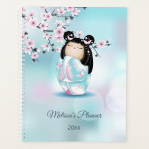 Kokeshi Doll Cherry Blommar Rosa Turcos Namn