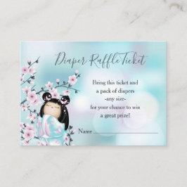 Kokeshi Doll Cherry Blommars Diaper Raffle Biljett Tilläggskort