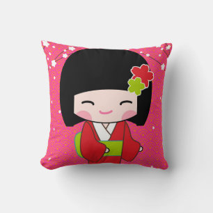 Kokeshi Doll Dekorativ kudde