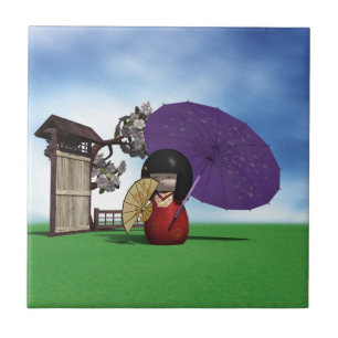Kokeshi Doll Kakelplatta