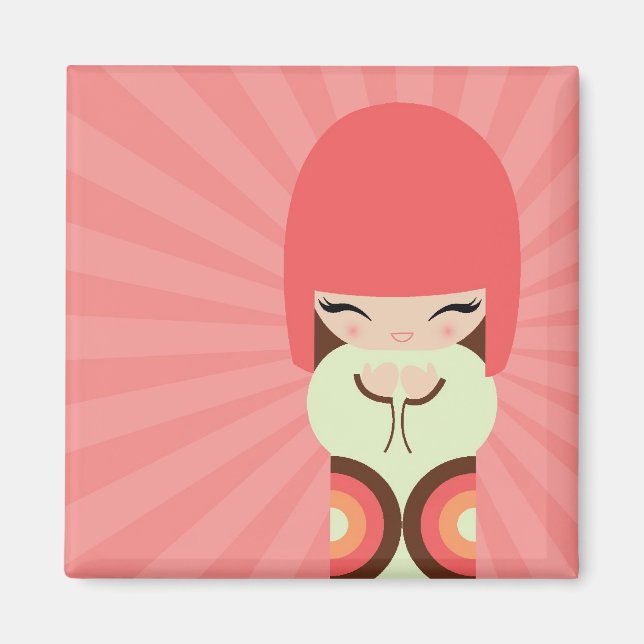 kokeshi doll magnet (Framsidan)