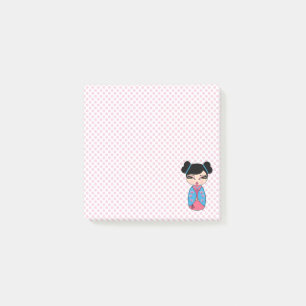 Kokeshi Doll Rosa Post-it Block