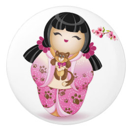 Kokeshi Doll Series Updates Ceramic Knob Knopp