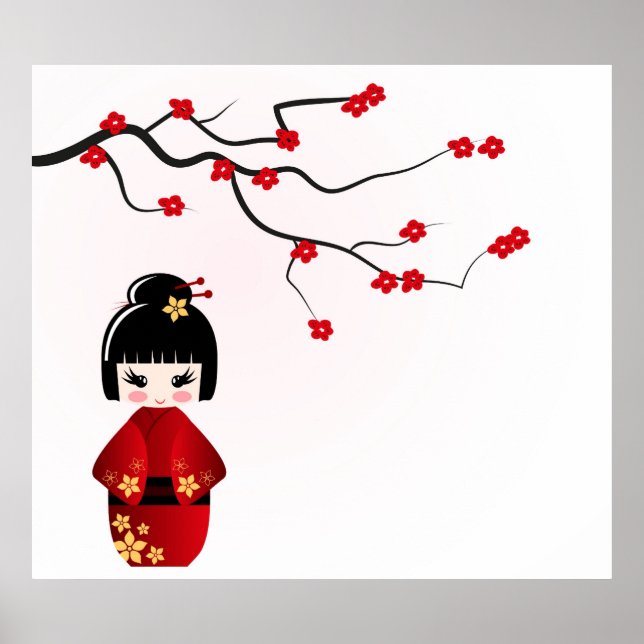 Kokeshi doll under sakura gren poster (Framsidan)