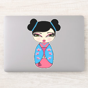 Kokeshi Doll Vinyl Sticker Klistermärken