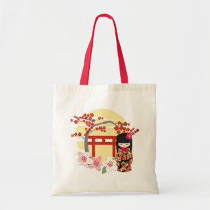 Kokeshi Doll Zen Art Tygkasse