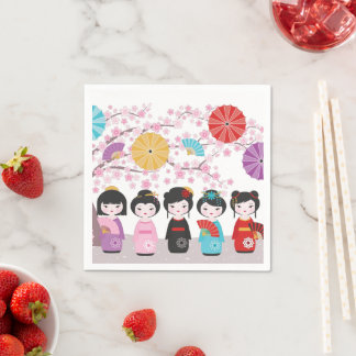 Kokeshi Dolls Pappersservett