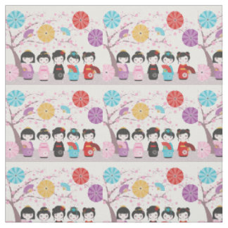 Kokeshi Dolls Tyg