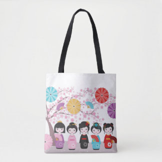 Kokeshi Dolls Tygkasse