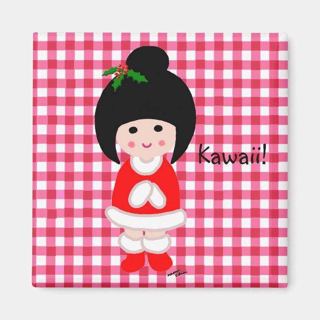Kokeshi Girl-jul Magnet (Framsidan)