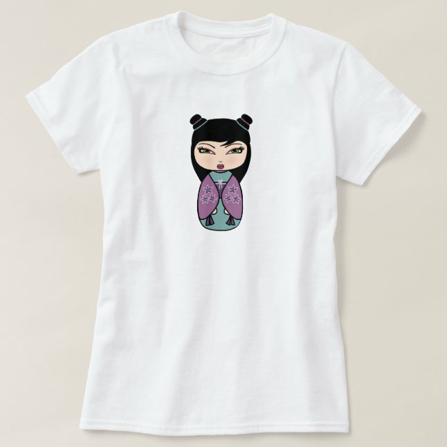 Kokeshi Japansk Docka T-Shirt (Design framsida)