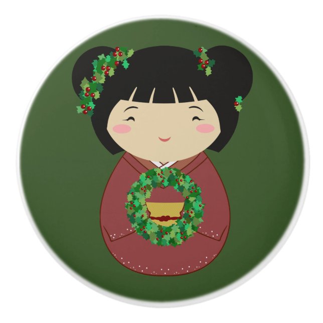Kokeshi julkran knopp (Framsidan)