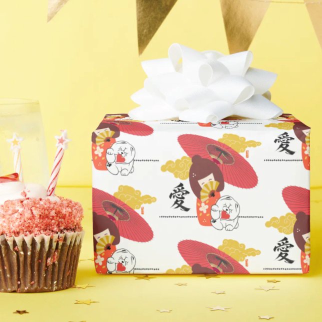 KOKESHI KÄRLEK  Chow Valentine  Presentpapper (Skapare uppladdad)