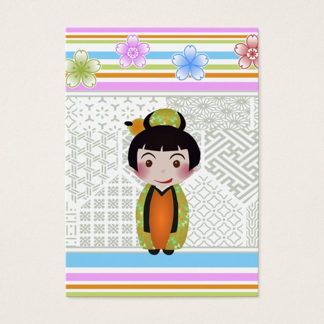 kokeshi noshi visitkort (Framsidan)