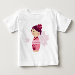 Kokeshi Sakura Baby Tee Shirt