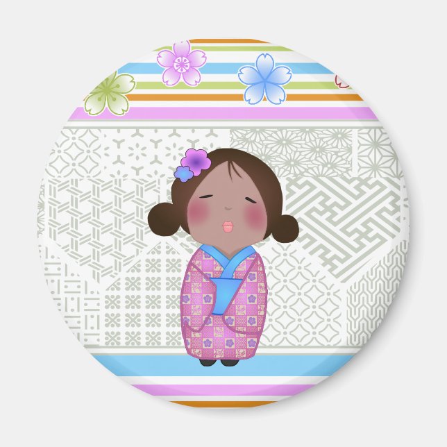 kokeshi sakura magnet (Framsidan)