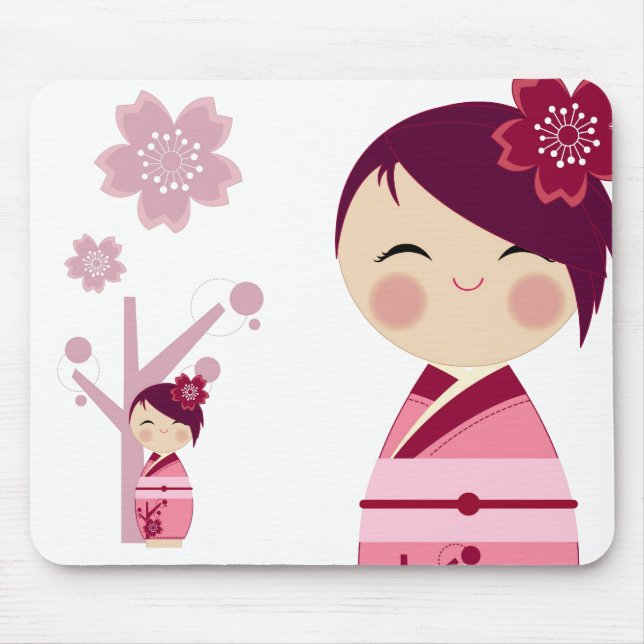 Kokeshi Sakura Mousepad Musmatta (Framsidan)