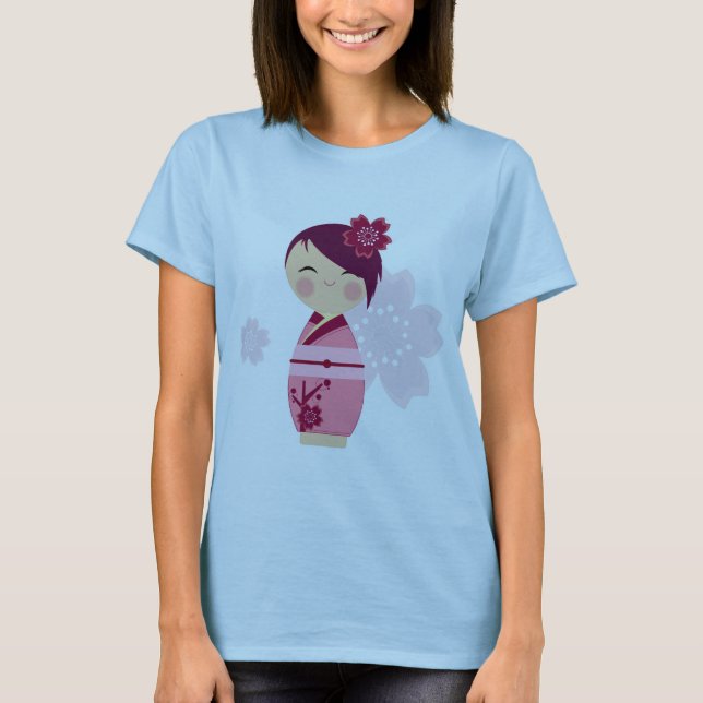 Kokeshi Sakura Ringer Tee (Framsida)