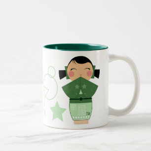 Kokeshi stjärnamugg Två-Tonad mugg