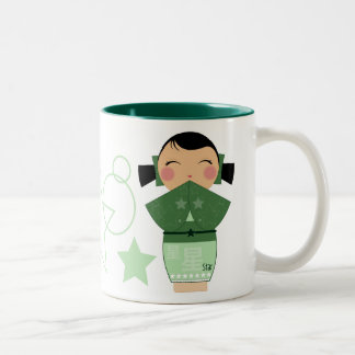 Kokeshi stjärnamugg Två-Tonad mugg