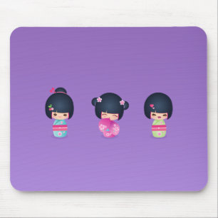kokeshi tre Mousepad Musmatta