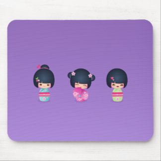 kokeshi tre Mousepad Musmatta