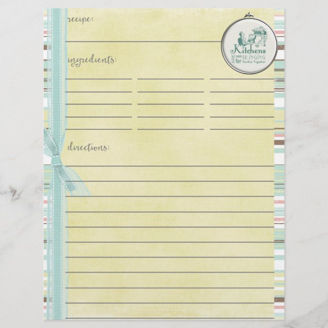 Köket är avsett för Dubbla-sidig receptinfogning (Framsida)