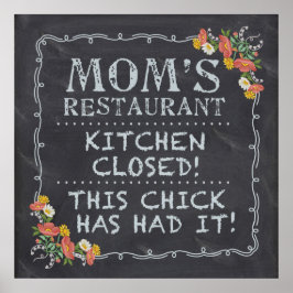 "Köket är stängt" Poster