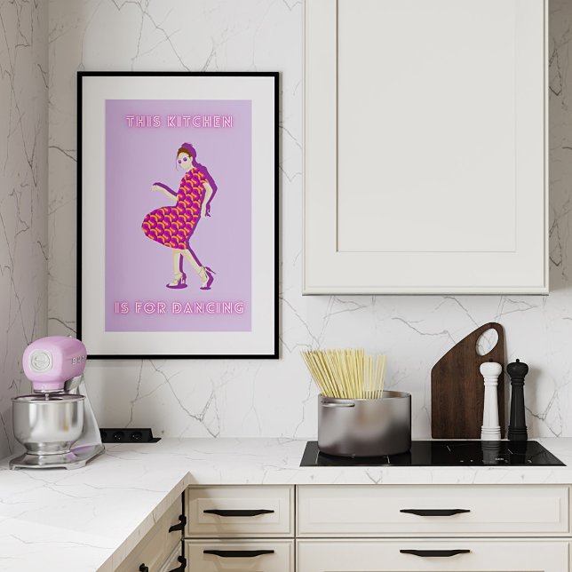 Köket är till för att dansa Lila Woman Poster (Skapare uppladdad)