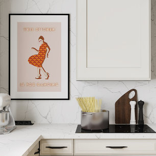Köket är till för att dansa Orange Woman Poster