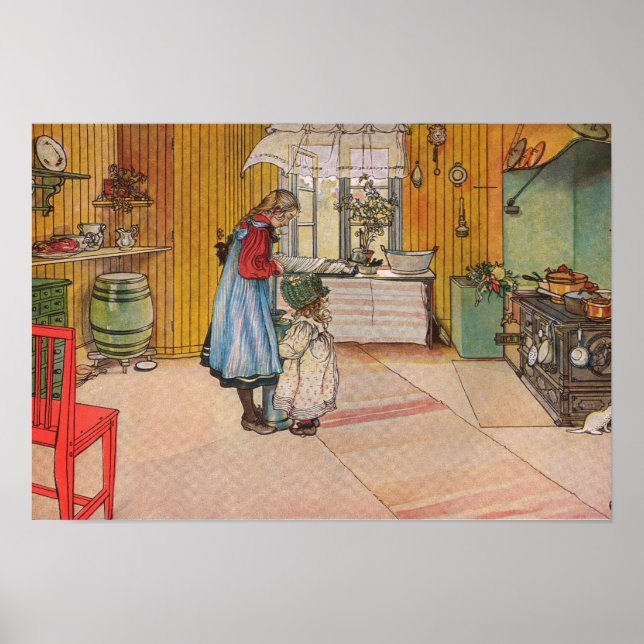 Köket av Carl Larsson, 1898 Poster (Framsidan)