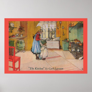 Köket av Carl Larsson Fine Art Poster