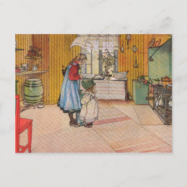 Köket av Carl Larsson Vykort (Framsida)