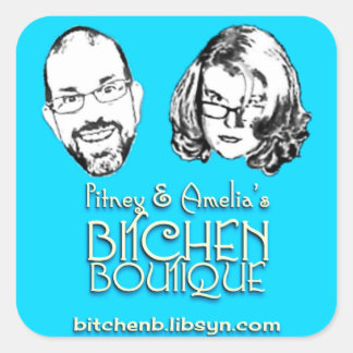 Köket Boutique Logotyp Square Stickers (6) Fyrkantigt Klistermärke