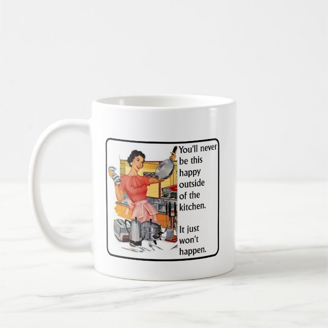 Köket Glad Rolig Mugg Humor (Vänster)