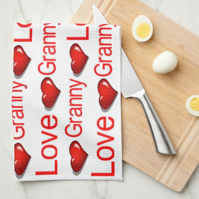 Köket handduk Valentine's Day Kärlek Mormor Kökshandduk (Vikt i Fjärdedel)