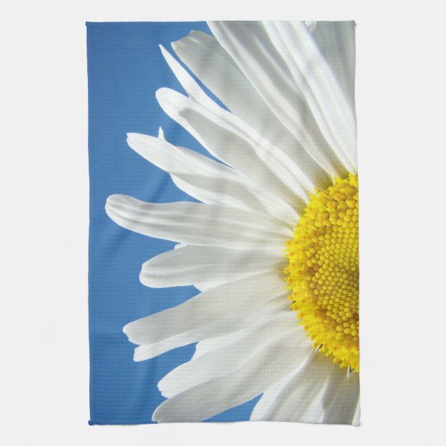Köket handdukar Blå himmel vita tusenskönor blommo (Vertikal)