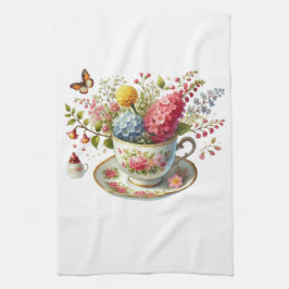 Köket Handdukar-Hello Spring Floral Köket Handduka Kökshandduk