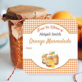 Köket Konservering Citrus Orange Fyrkantig Klister Fyrkantigt Klistermärke